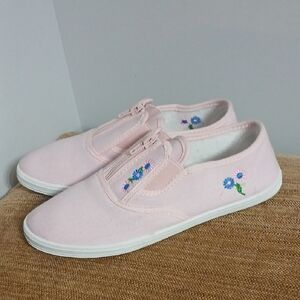 American Sweethart Pink Floral Slip-On Women's Shoes